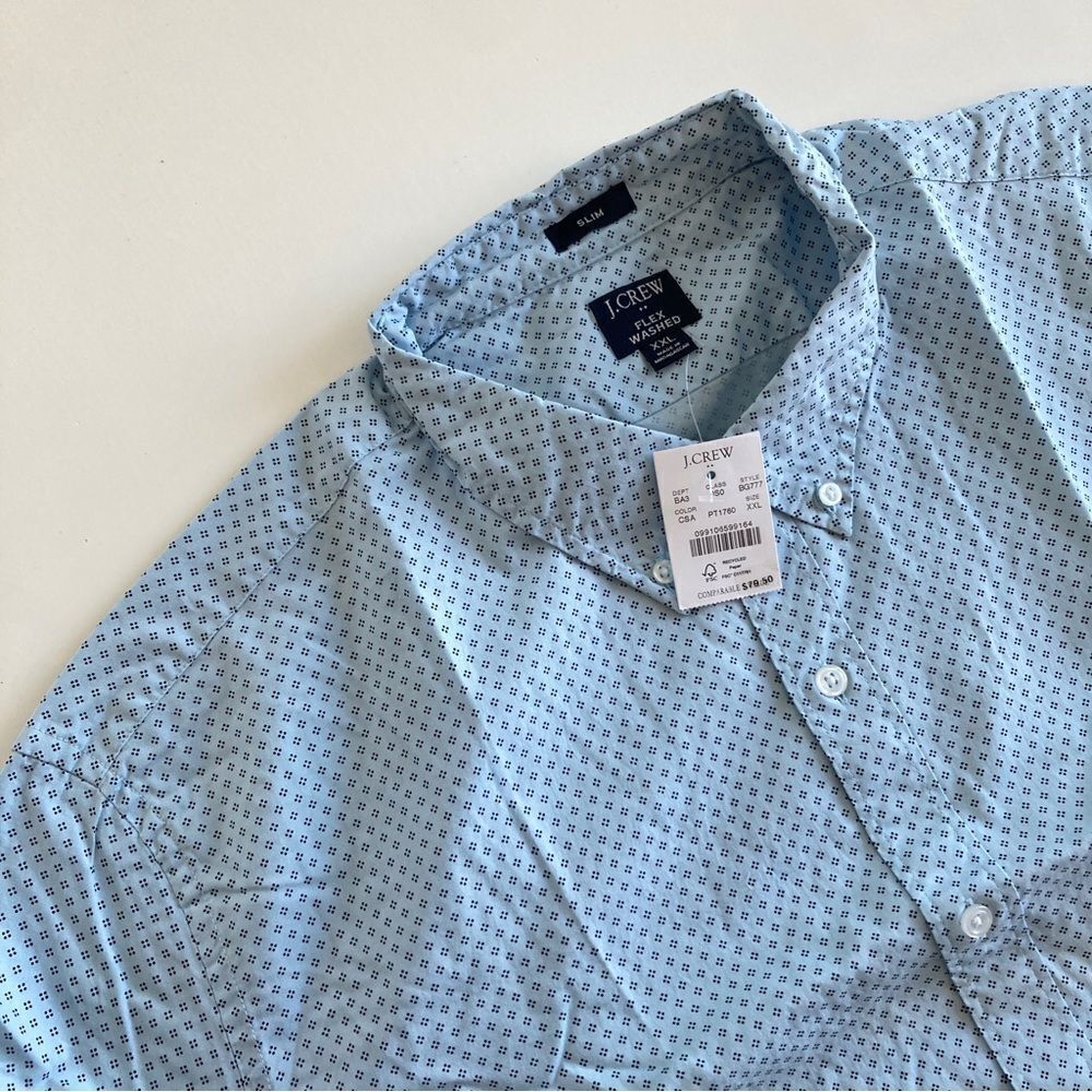J. Crew Slim printed flex casual LS shirt